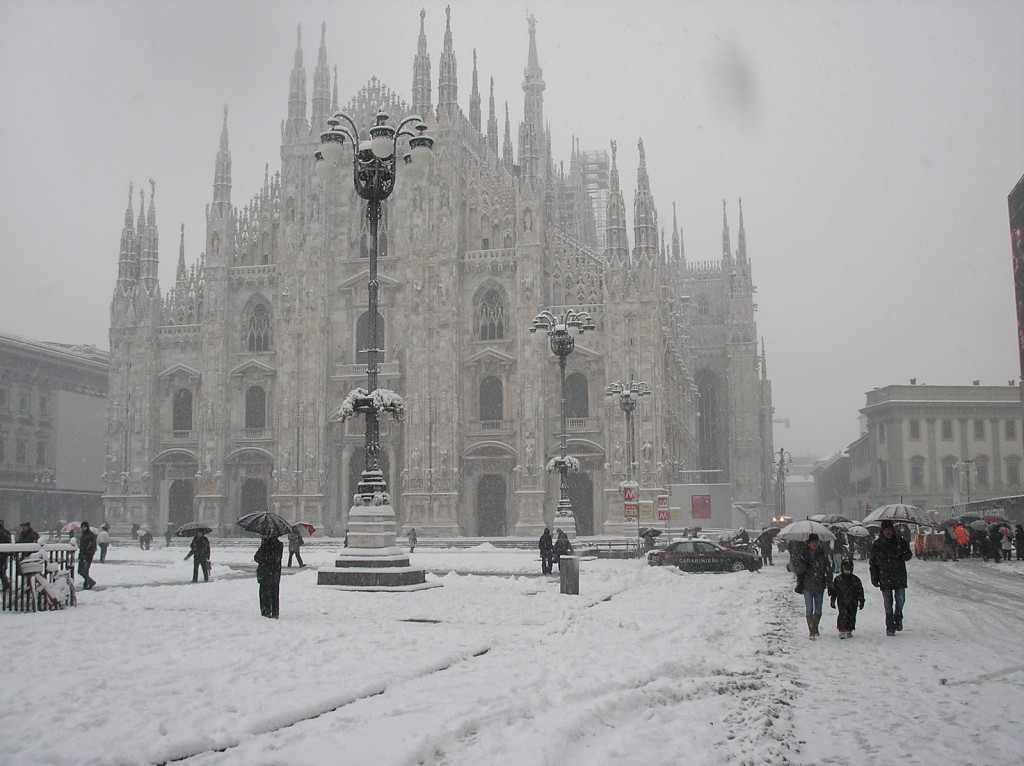 neve fino a Milano