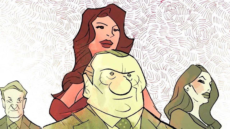 Ruby Rubacuori e Silvio Berlusconi in versione "fumetto"