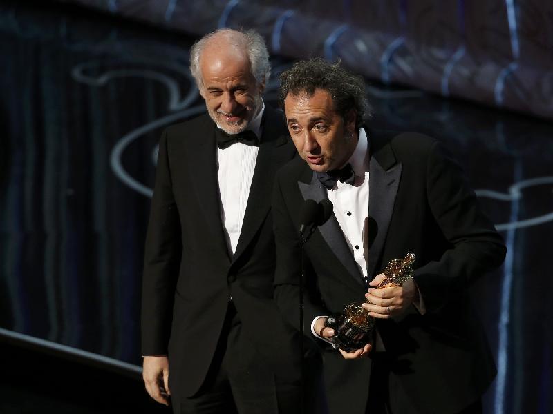 Sorrentino e Servillo ricevono l' Oscar per "La Grande Bellezza"