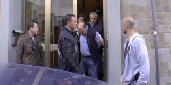 Riccardo Viti al momento dell' arresto