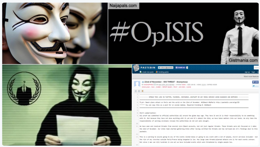 Anonymous lancia l'allarme Isis