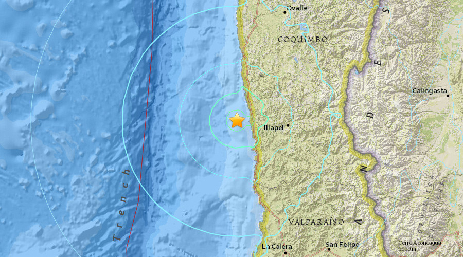 Terremoto in Cile magnitudo 6.9