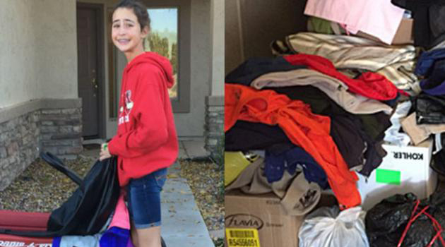12enne raccoglie più di mille cappotti per i poveri