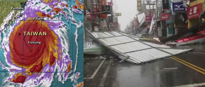 Tifone a Taiwan: ecco i danni causati